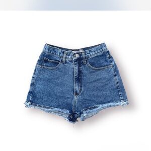 Guess Blue High Waist Denim Shorts
